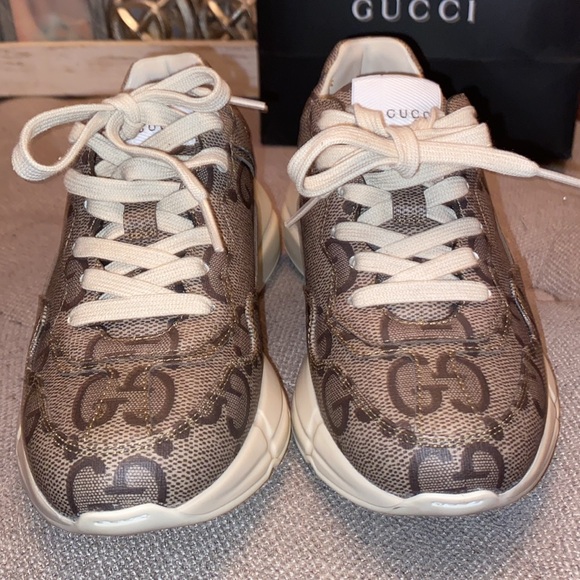 Gucci Macro Supreme Beige Ebony  low top Sneakers - Picture 12 of 17